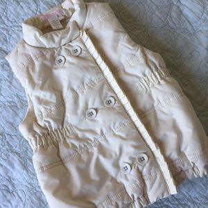 Janie and Jack White Girls Vest with Ruffles & Bow